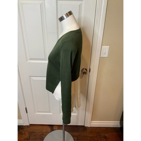 Veronica Beard Concord V Neck Mixed Media Silk & Merino Wool Sweater Size XS - Picture 5 of 7